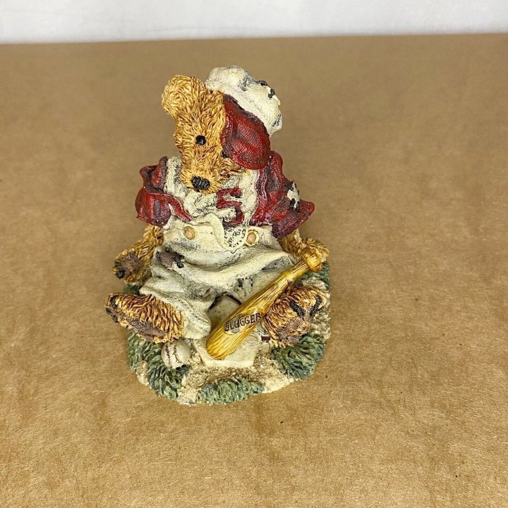 1993 Boyds Bears & Friends Bearstone Homer on the Plate Figurine # 2225